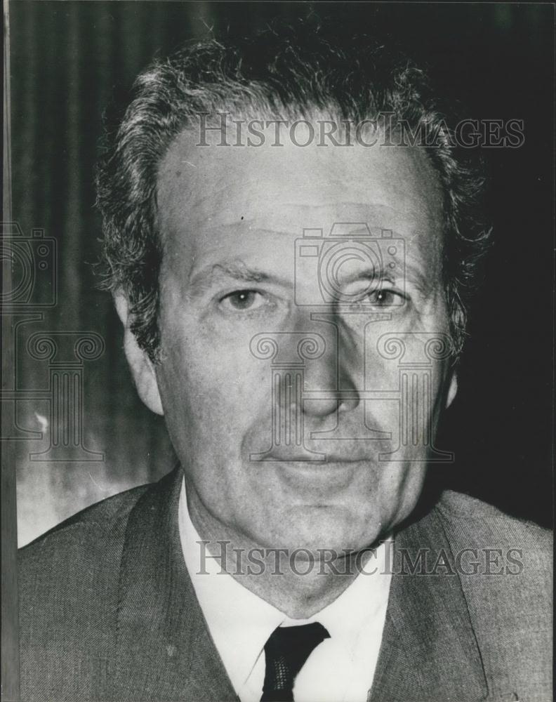 1976 Press Photo French Bank Chairman M. Jacques Chaine Closeup Candid - Historic Images