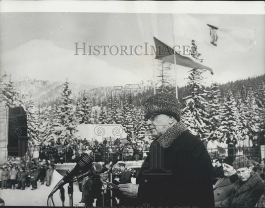 1970 Press Photo Nordic Skiing Events World Championships President Svoboda - Historic Images