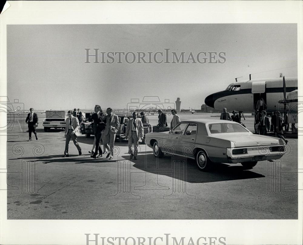 1976 Press Photo Morris K. Udall with Congressman Benjamin Rosenthal - Historic Images