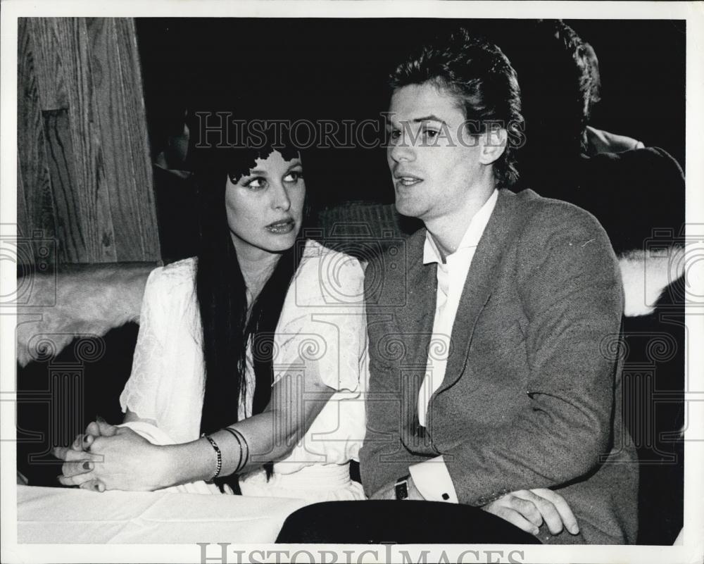 1981 Press Photo Princesss Soroya Khashoggi With Robert Rupley At Starbuck Club - Historic Images