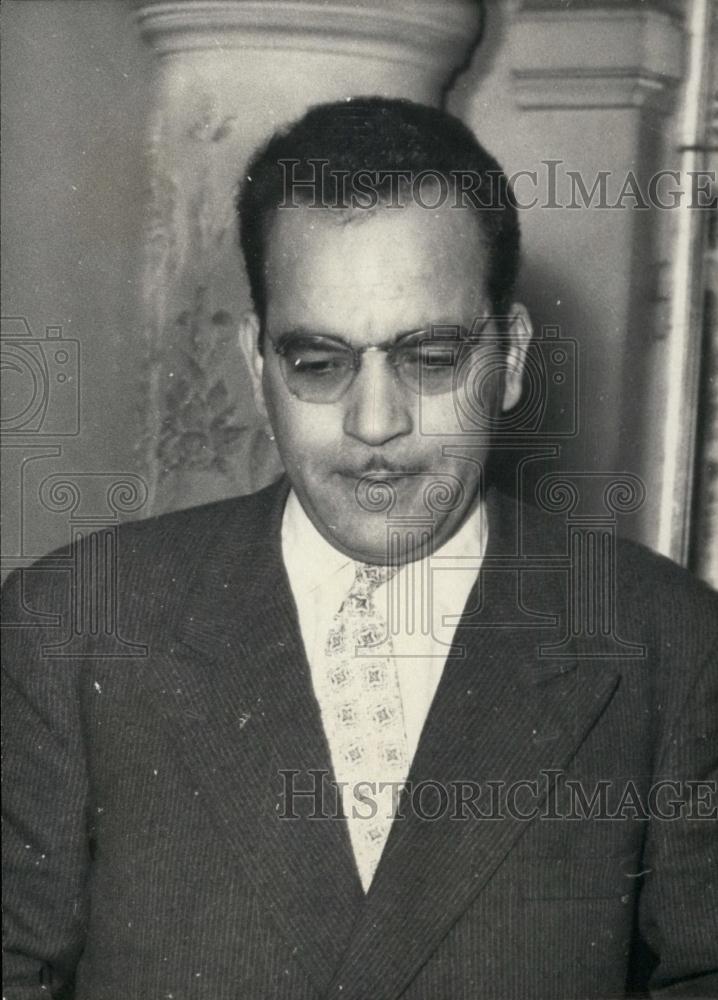 1958 Press Photo M. Masmoudi Tunisian Ambassador - Historic Images