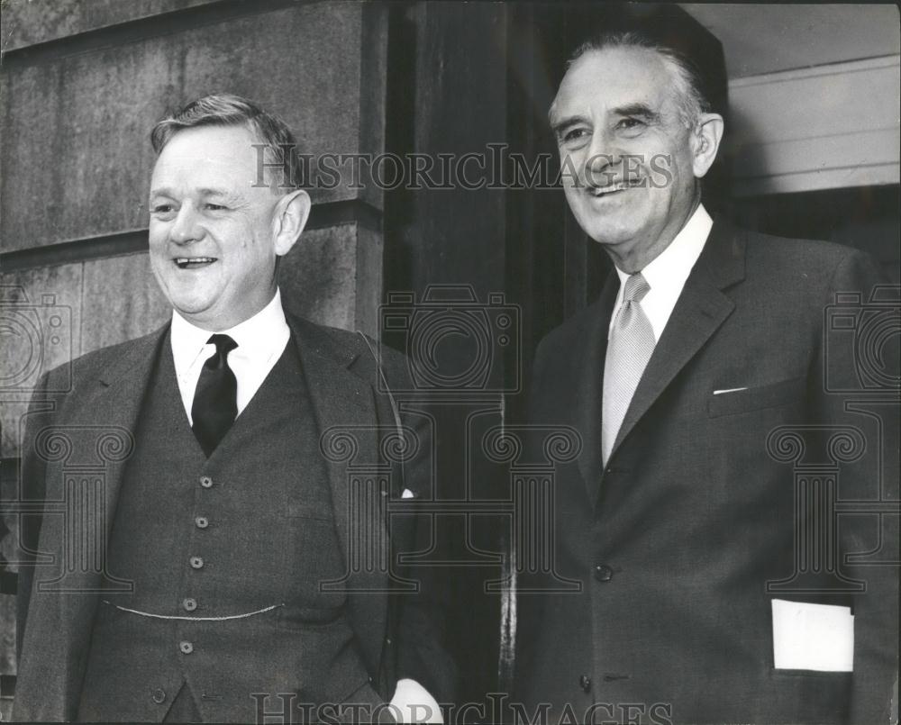 1963 Press Photo Harriman Is Welcomed By Viscount Hailsham - Historic Images
