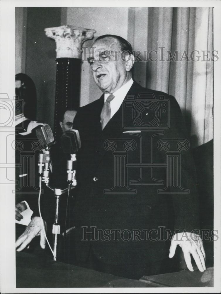 1963 Press Photo Senator Cesare Merzagora - Historic Images