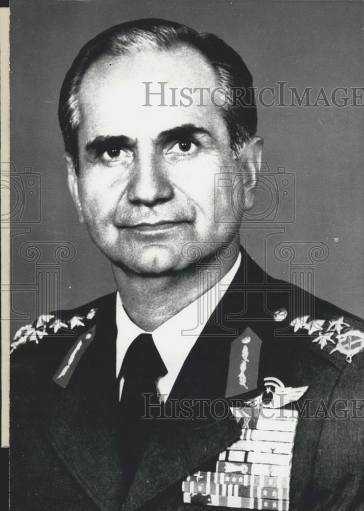 Press Photo General Tahsin Sahinkaya Secretary General National Security Council - Historic Images