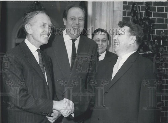 1963 Press Photo Russian Minister ,P. Volovchenko &PM Lord Home & Chris Soames - Historic Images