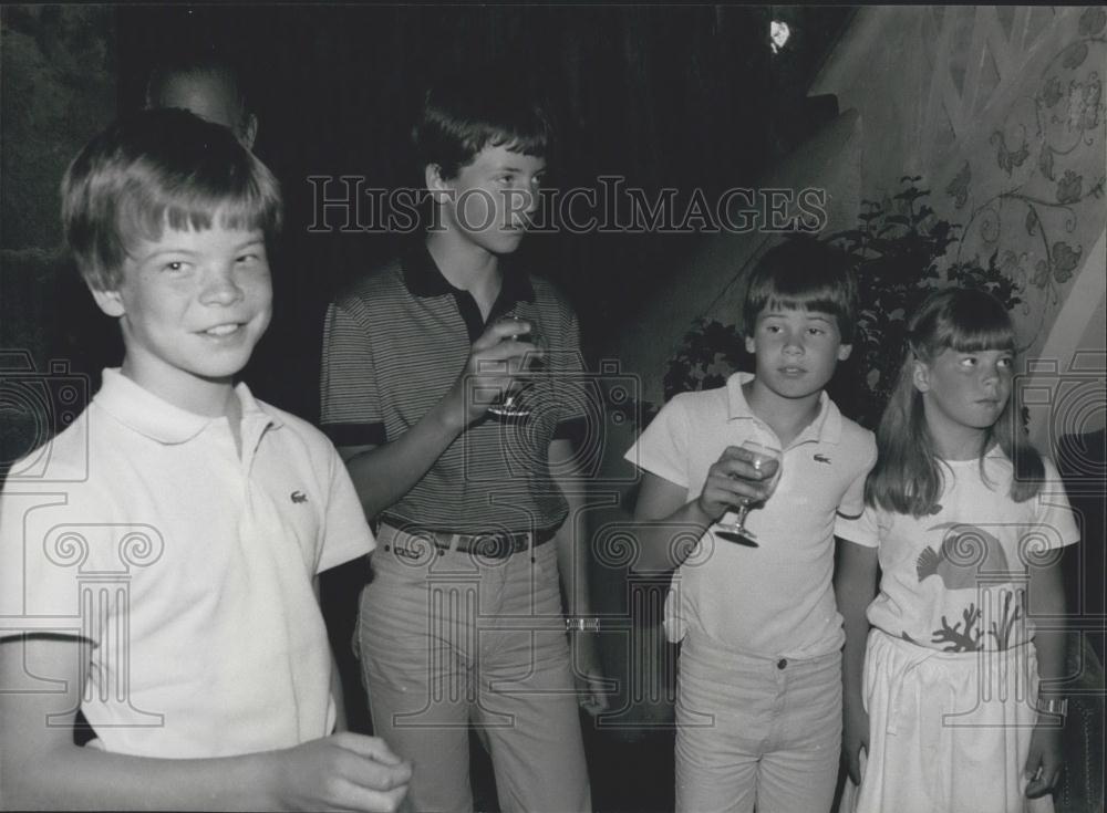 1982 Press Photo Children of crown crince of Liechtenstein - Historic Images