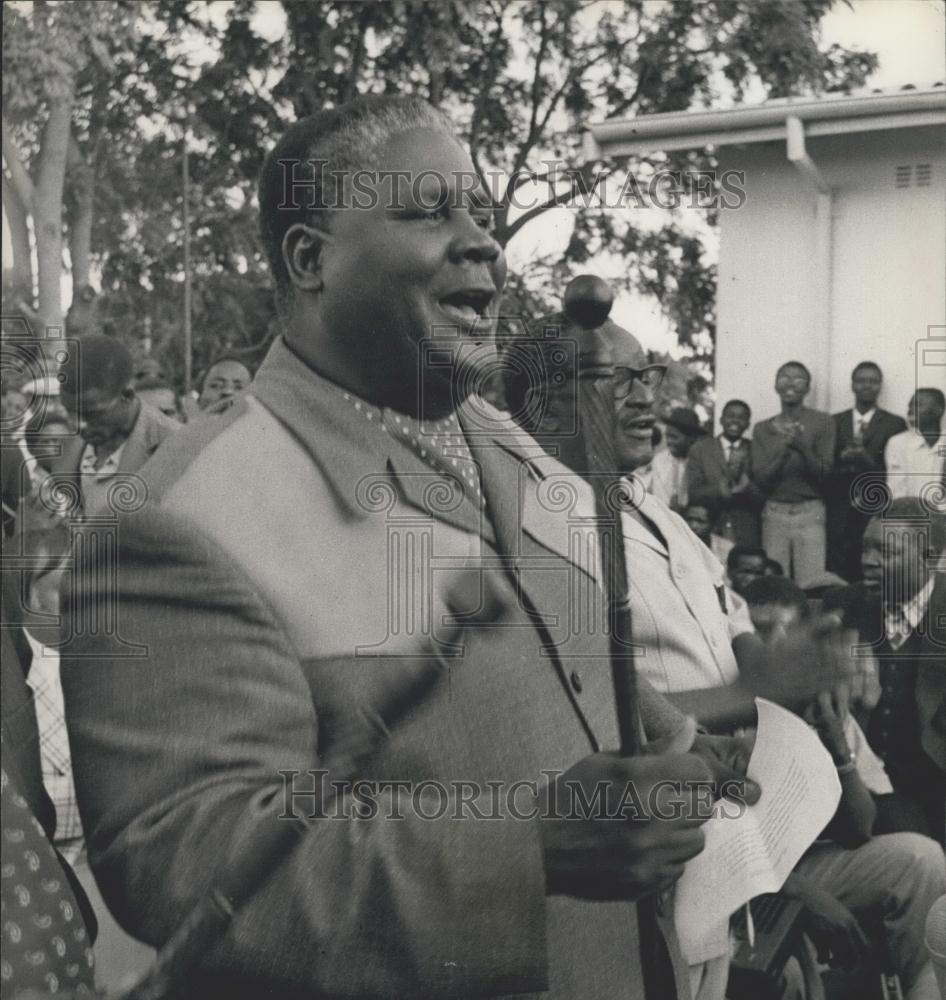 1976 Press Photo Joshua Nkomo, President, Zimbabwe African People&#39;s Union - Historic Images