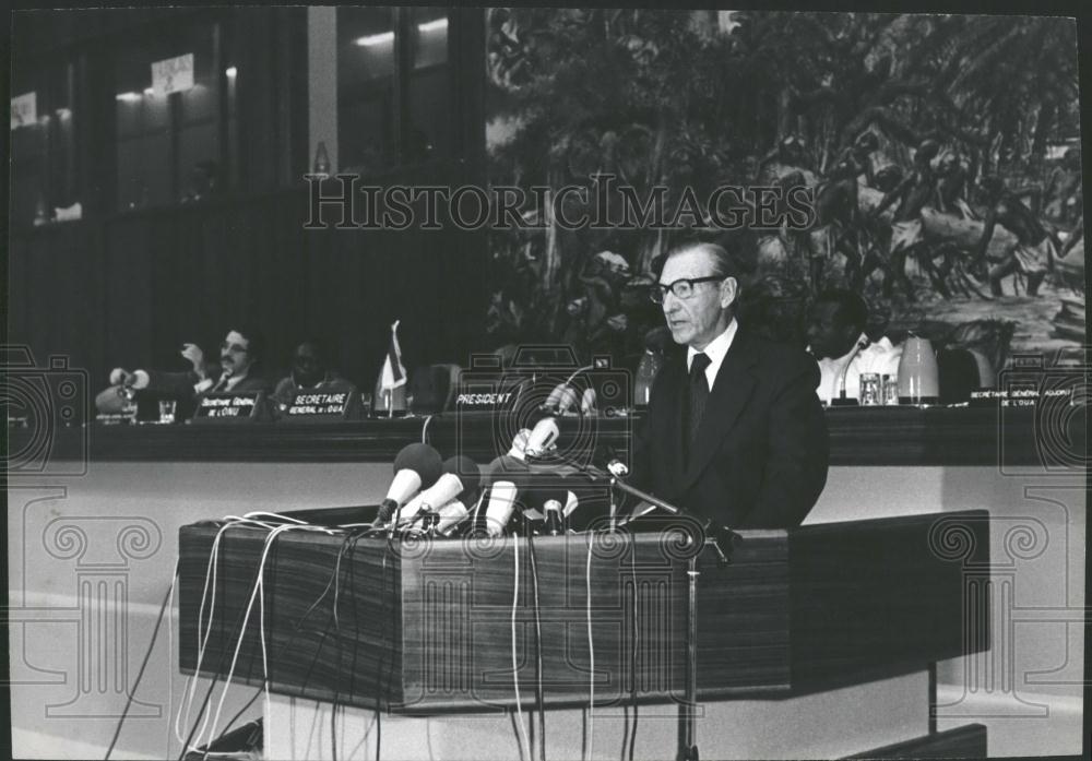 1977 Press Photo UN Sec Gen Dr. Kurt Waldheim - Historic Images