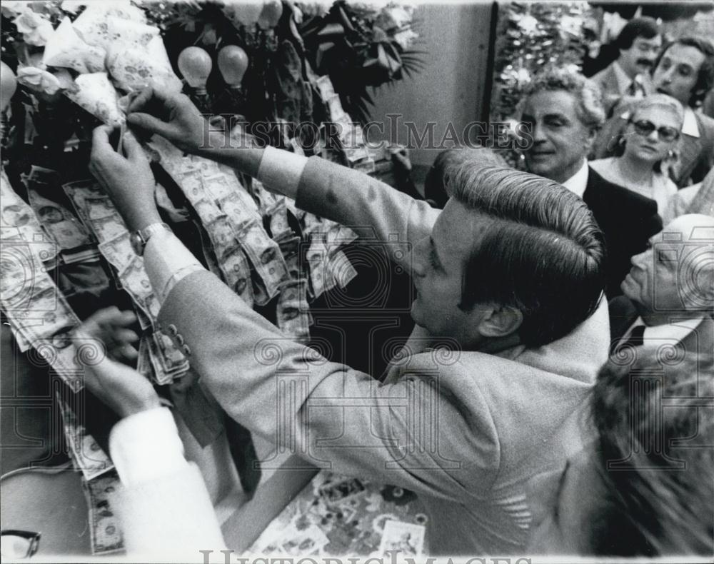 Press Photo Senator Walter Mondale Campaign Abe Beam New York San Costanso - Historic Images