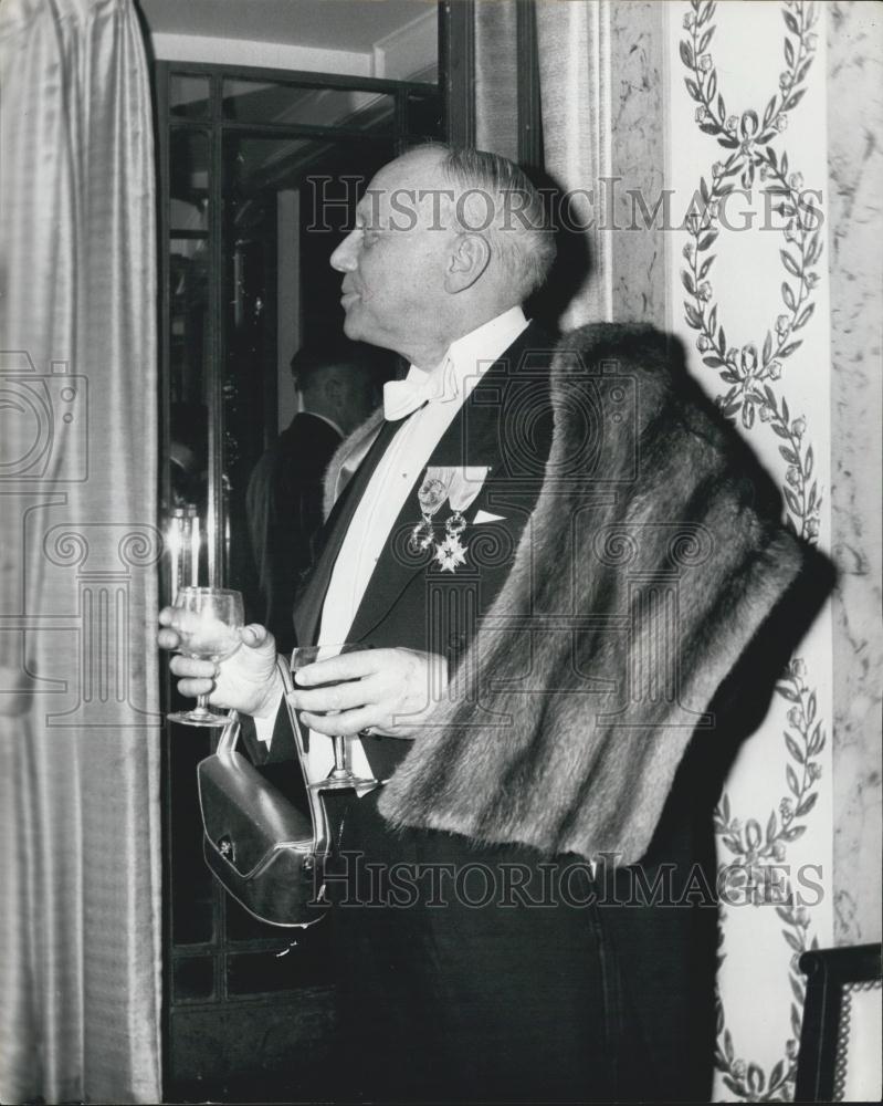 1963 Press Photo Mr. Bjornsson Iceland Centenary Dinner Danish Club London - Historic Images