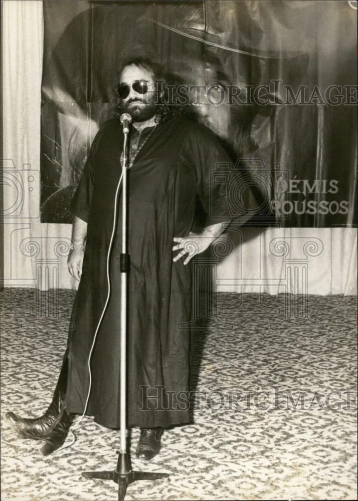 Press Photo Greek Singer Dehis Roussos - Historic Images