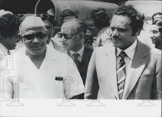 1978 Press Photo Yemen PM Mr. Ali Nasar Mohammad & Mohan Dharia of India - Historic Images