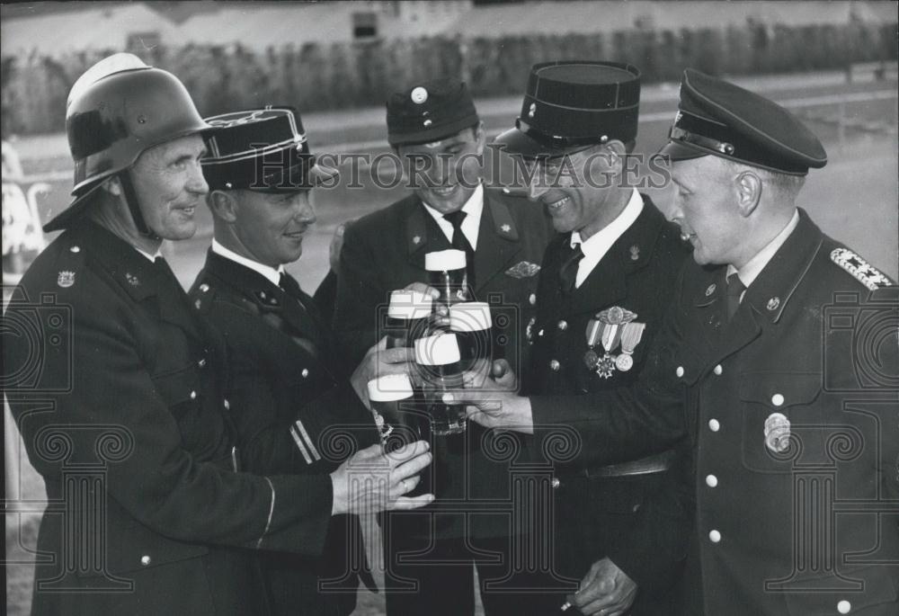 1961 Press Photo International Day, Fire Brigade, BadeGodesberg - Historic Images