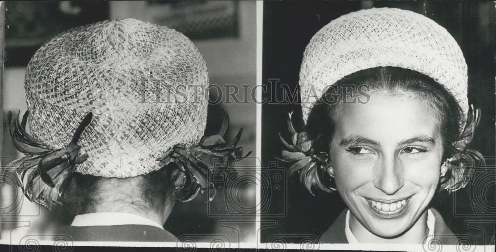1972 Press Photo Princess Anne&#39;s fashion hat - Historic Images