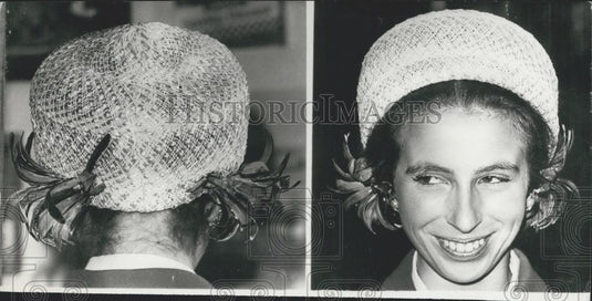 1972 Press Photo Princess Anne's fashion hat - Historic Images