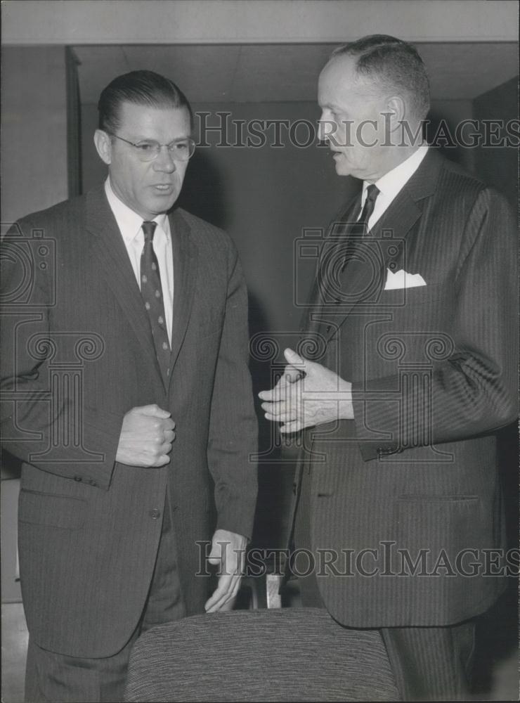 Press Photo NATO Conference, Robert MacNamara, Signor Brosio - Historic Images