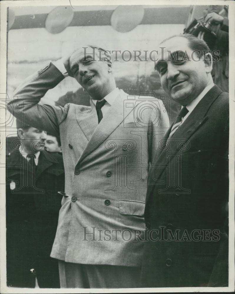 1954 Press Photo Anthony Eden Foreign Secretary Mendes France Prime Minister - Historic Images