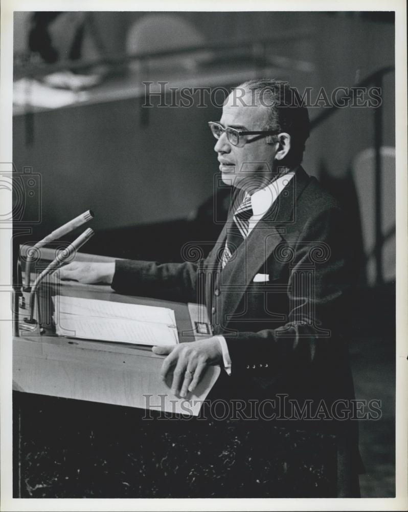 1977 Press Photo Egyptian Ambassador, UN, Ahmed Esmat Abdel Megud - Historic Images