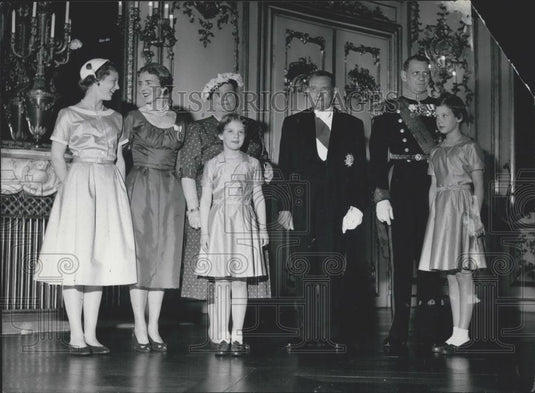 Press Photo Queen Ingrid Princess Margaret Princess Anne Maria King Frederik - Historic Images
