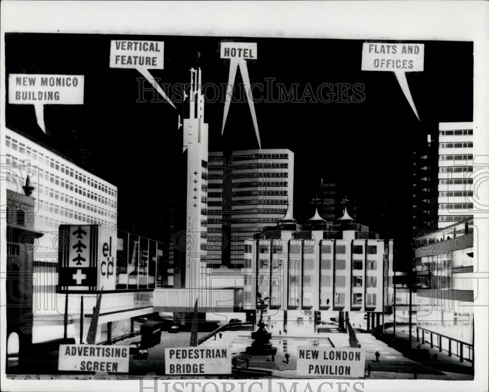 1962 Press Photo An architech model of new blds for London - Historic Images