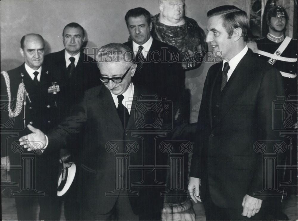 Press Photo Vice President Walter Mondale President Italian Republic Leone - Historic Images