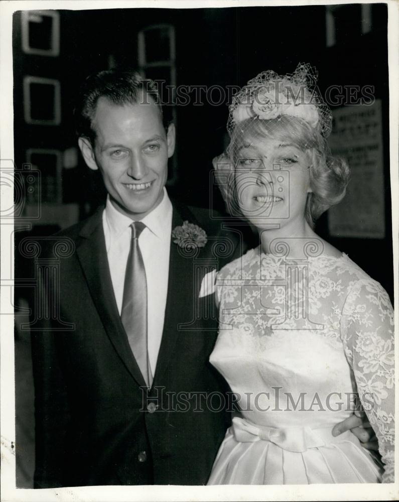 1960 Press Photo Michael Simon weds Miss June Weeste - Historic Images