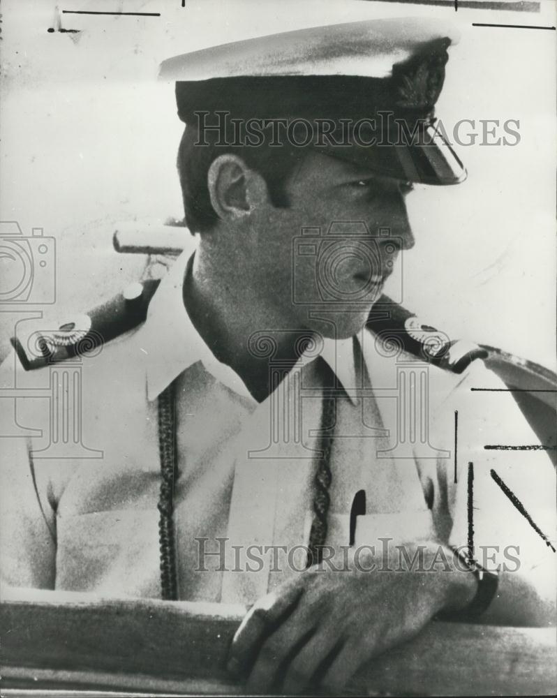 1974 Press Photo Navigation Officer Lieut Sanderson, Jupiter - Historic Images