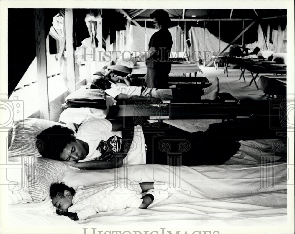 Press Photo tent city for Cuban refugees in Florida - Historic Images