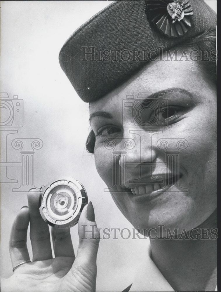 1959 Press Photo Rhythmograf watch from Switzerland - Historic Images