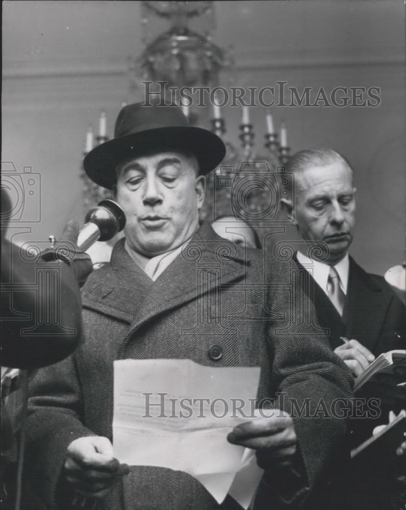 1952 Press Photo Radical-Socialist Rene Mayer To Try Form French Cabinet - Historic Images