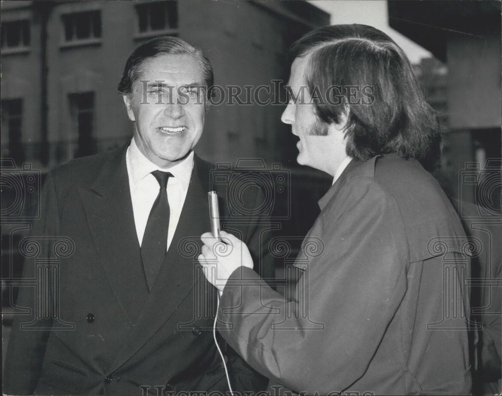 1973 Press Photo Roland Tiny Rowland Chief Executive Extraordinary General Meet - Historic Images