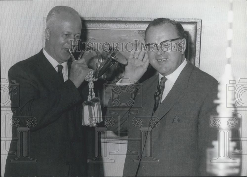 1962 Press Photo J.A. Botes/Generalpostmaster South Africa/Postminister Stucklen - Historic Images