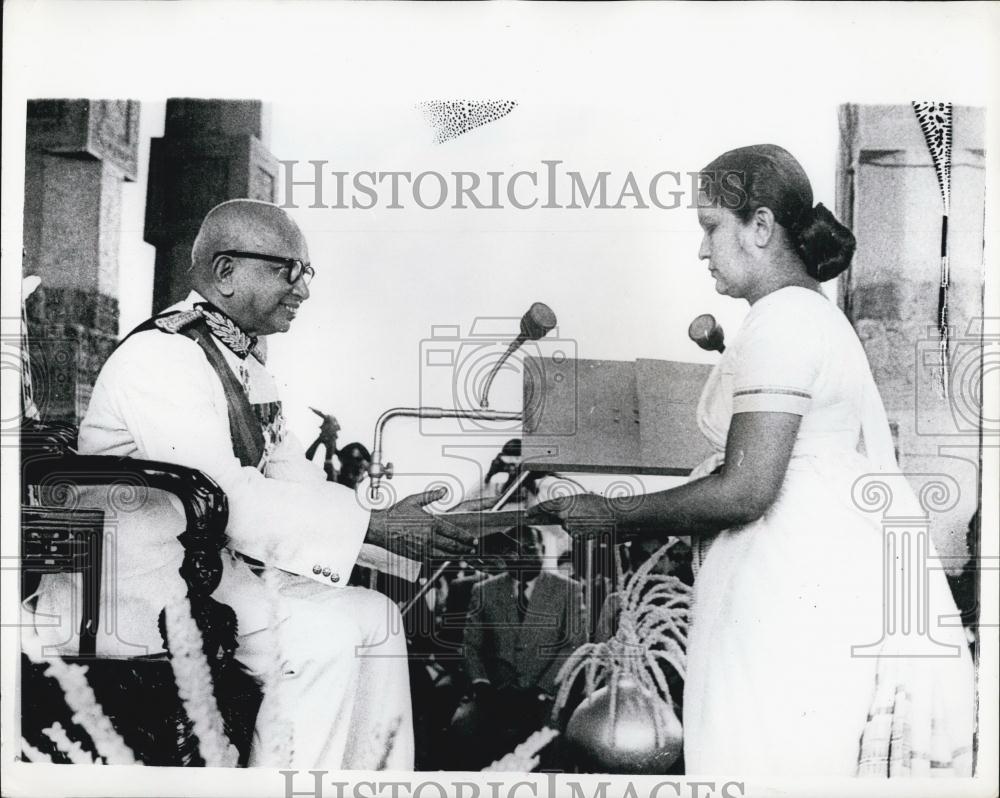 1960 Press Photo Ceremonial Opening of Parliament in Ceylon - Historic Images