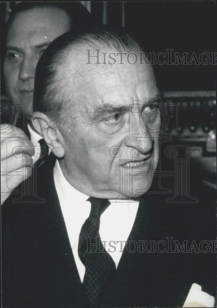 Press Photo Presidential Candidate Cesare Merzagora - Historic Images