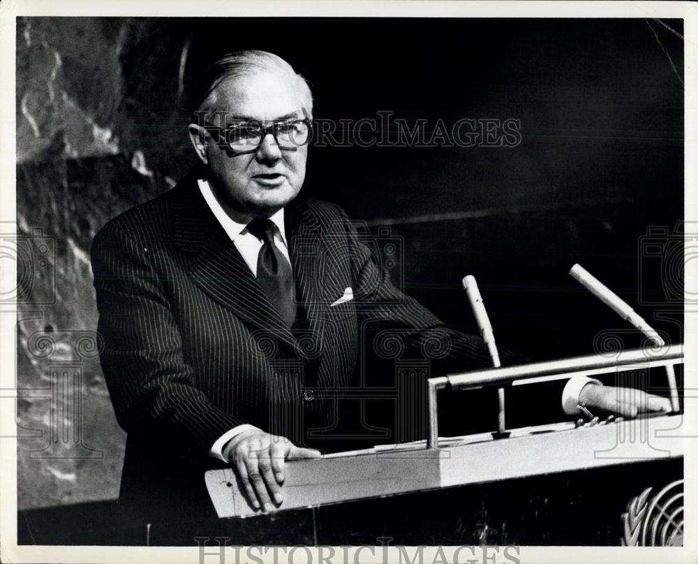 1978 Press Photo James Callaghan speaks at UN Disarmament - Historic Images