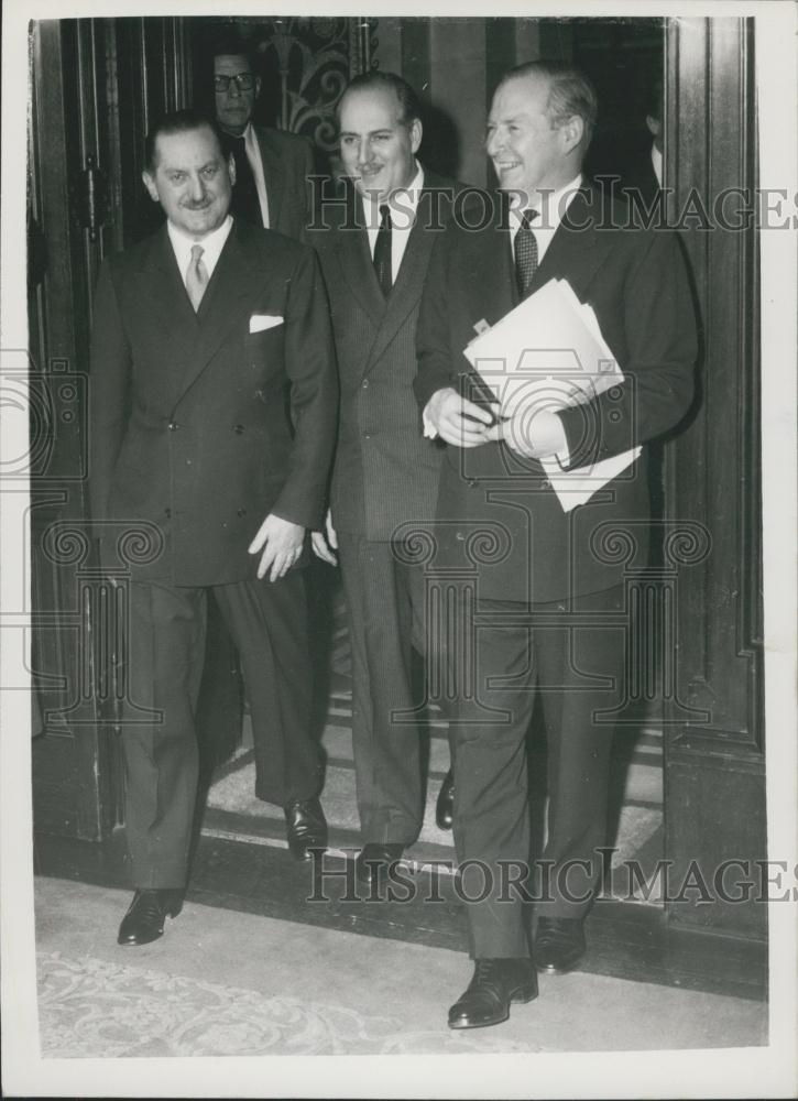 1959 Press Photo The Greek and Turkish Foreign Ministers, Mr. Averoff and Mr. Zo - Historic Images