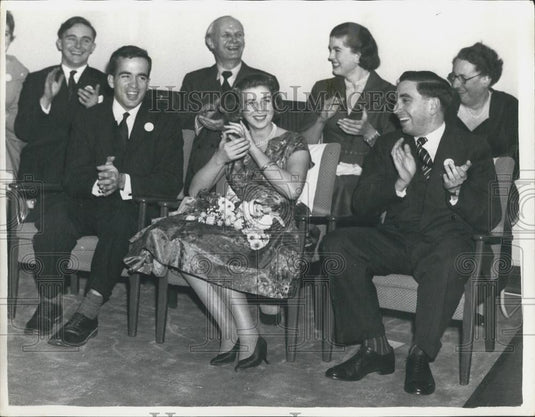 1957 Press Photo Princess Alexandra Watching Goats Club Show London University - Historic Images