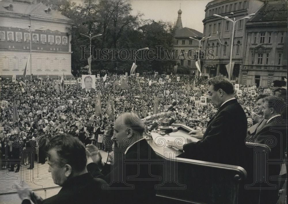 Press Photo Meeting of Bulgaria-Soviet Friendship in Sofia - Historic Images