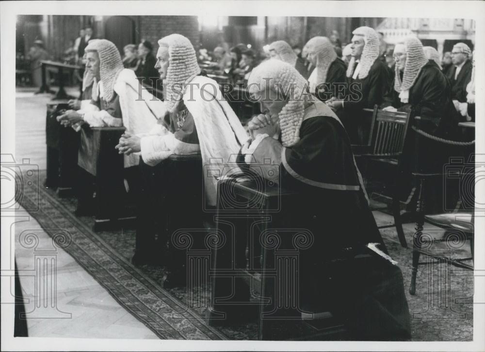 1958 Press Photo Red Mass Westminster Cathedral Michaelmas Law Term - Historic Images