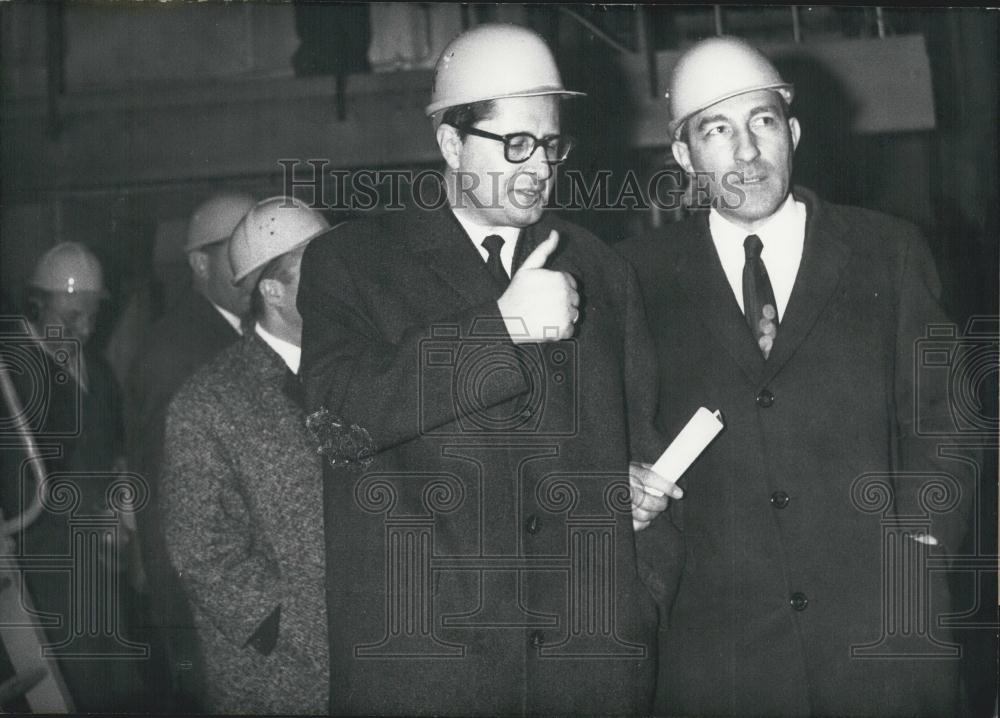 1966 Press Photo US Sec of Int Stewart L. Udall &amp; German Dr. Hans Jochen Vogel - Historic Images