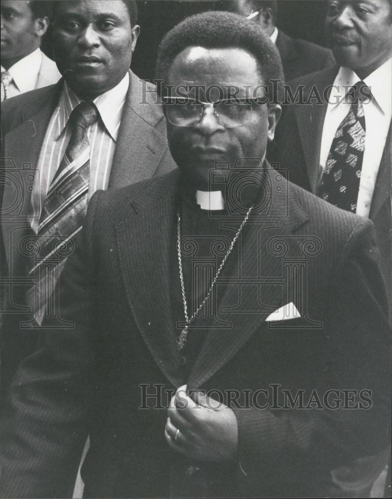 1979 Press Photo Bishop Muzorewa Arrives For Constitutional Conference - Historic Images