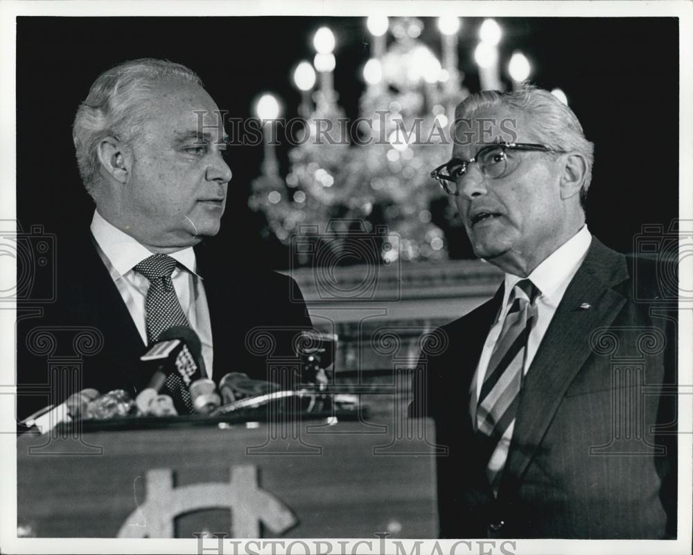 1980 Press Photo Carter Campaign Chairman Robert Strauss Met with Jewish Leaders - Historic Images