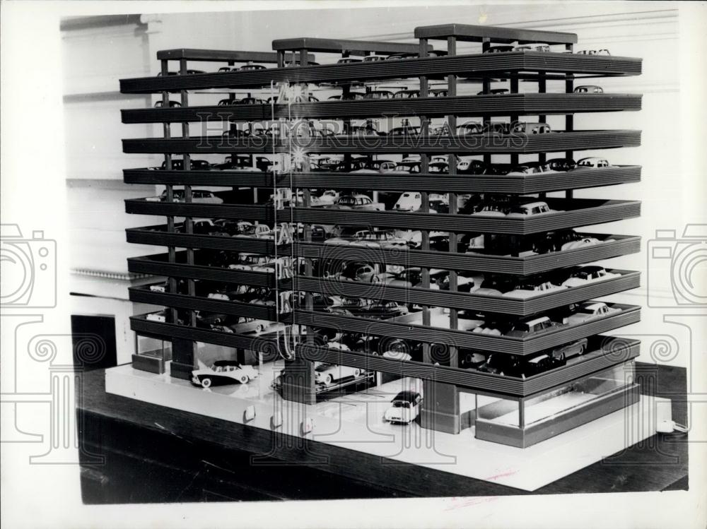 Press Photo a model of the Zidpark car parking tower - Historic Images