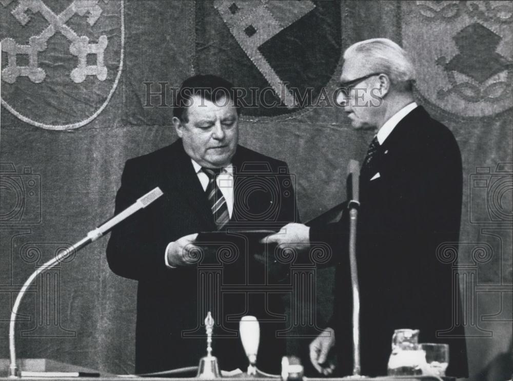 Press Photo Swearing Of New Prime Minister of Bavaria Franz Joseph Straub - Historic Images