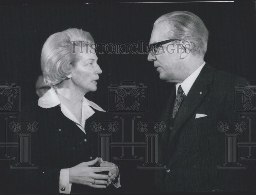 1972 Press Photo Parliament President Annemarie Renger - Historic Images