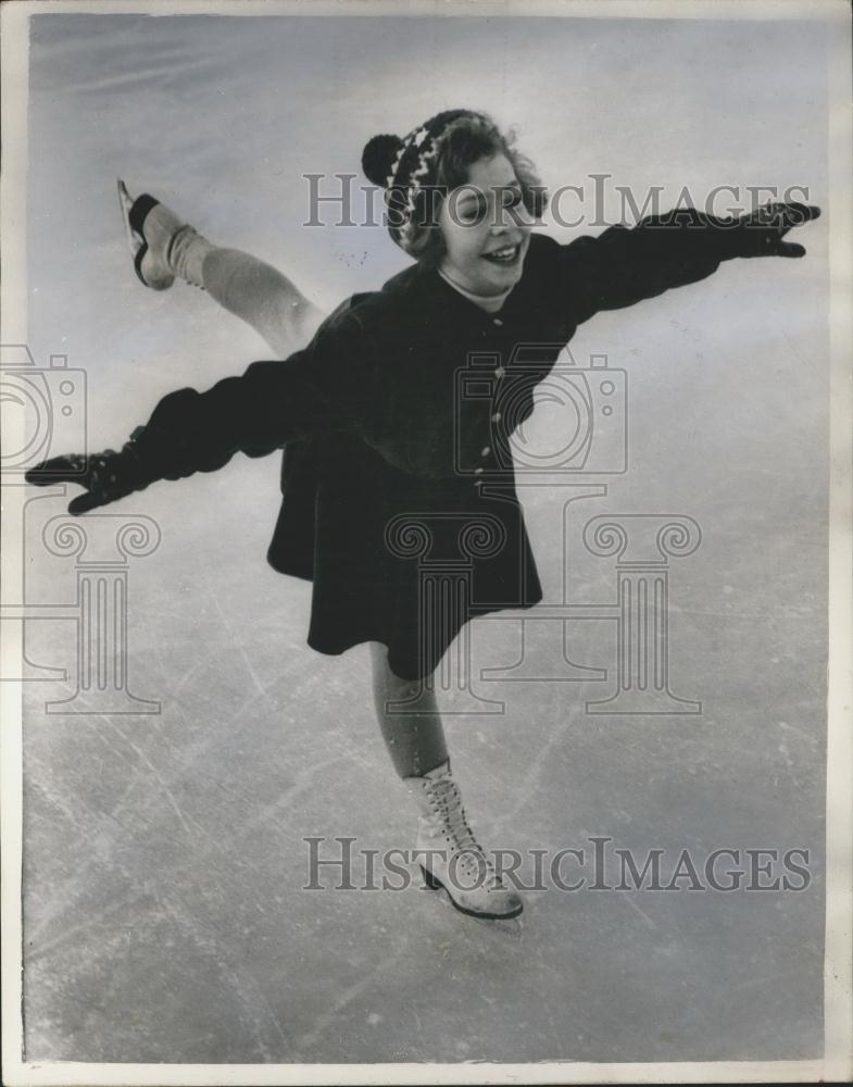 1953 Press Photo Real Life Ice Princess 9 Year Old Swedish Princess Christina - Historic Images