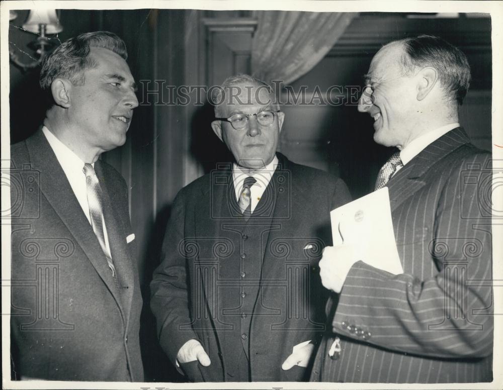 1956 Press Photo Reception Held For New Jersey Governor Robert B Meyner - Historic Images