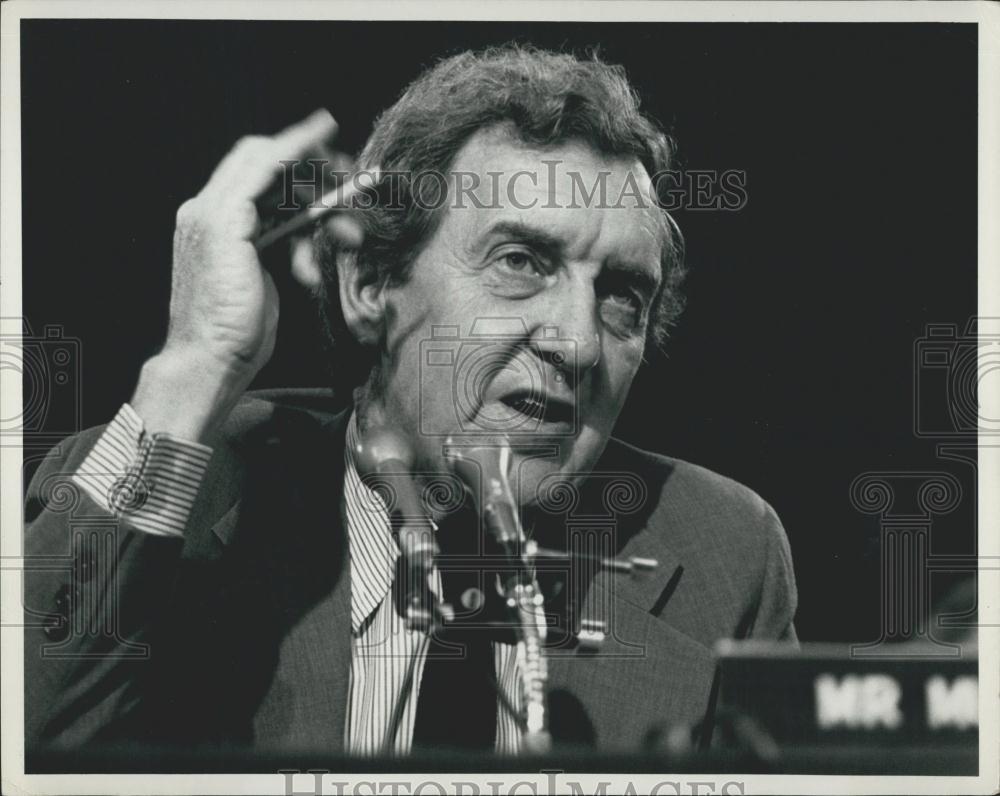 1981 Press Photo Former Secretary of State Edmund Muskie Testifies On Iran - Historic Images