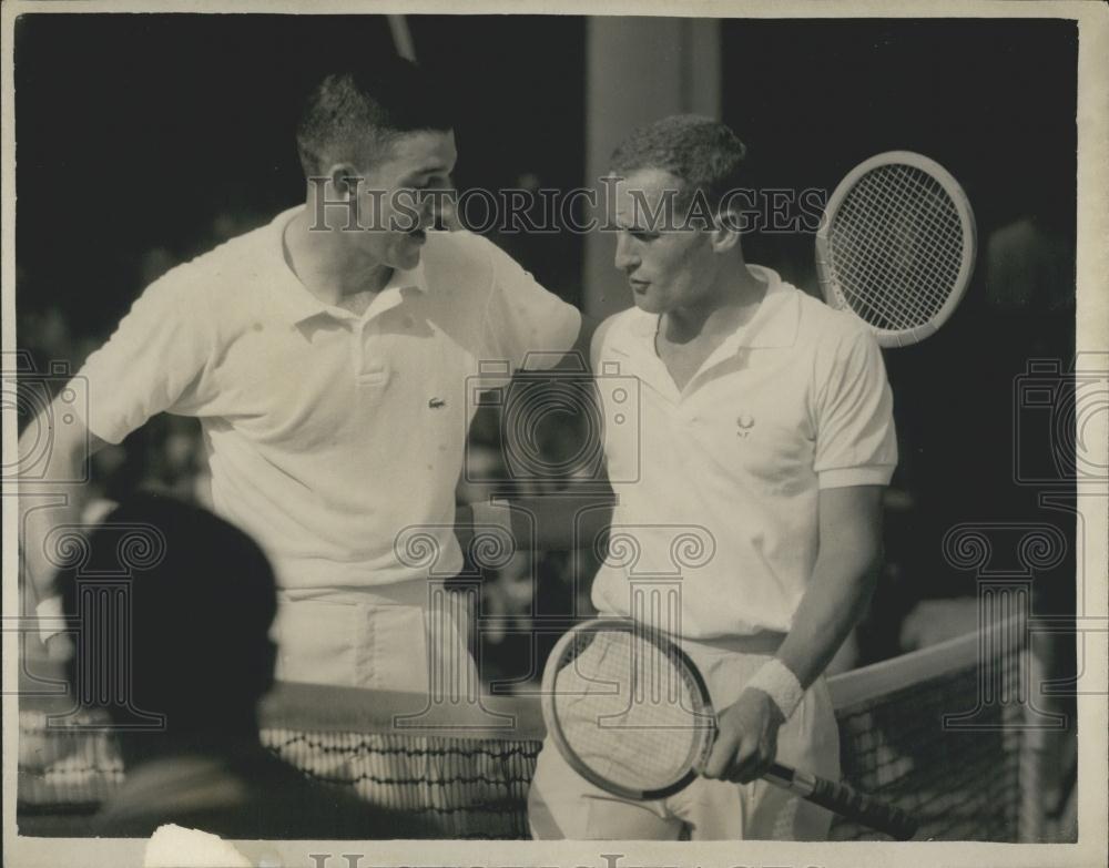 Press Photo Wimbledon Championships B. MacKay N. Fraser match - Historic Images