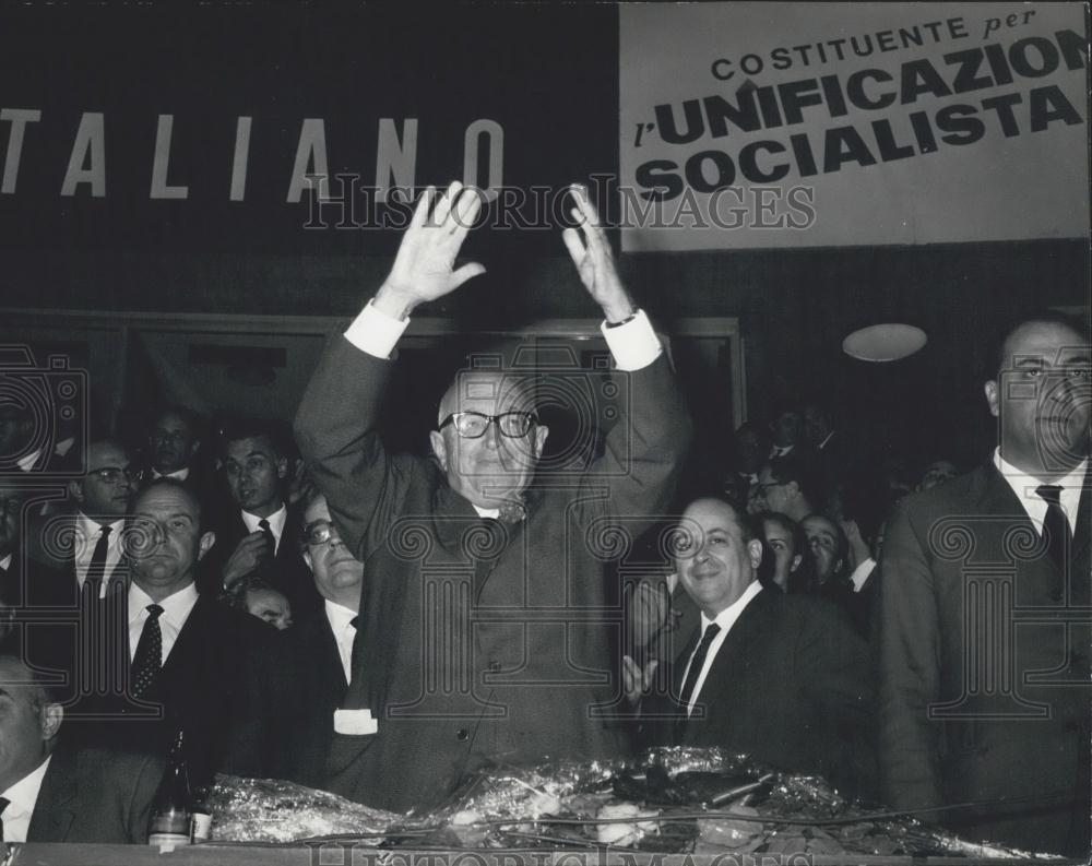 1966 Press Photo Pietro Nenni, President, New United Socialist Party - Historic Images